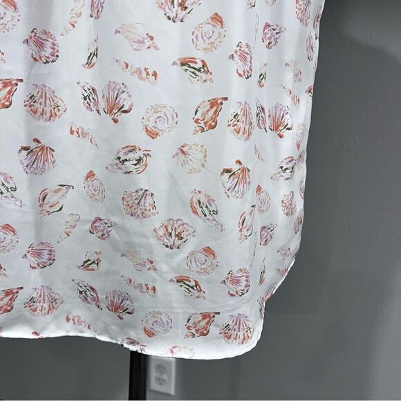 Shells print cap sleeve light cap sleeve blouse - Picture 6 of 14